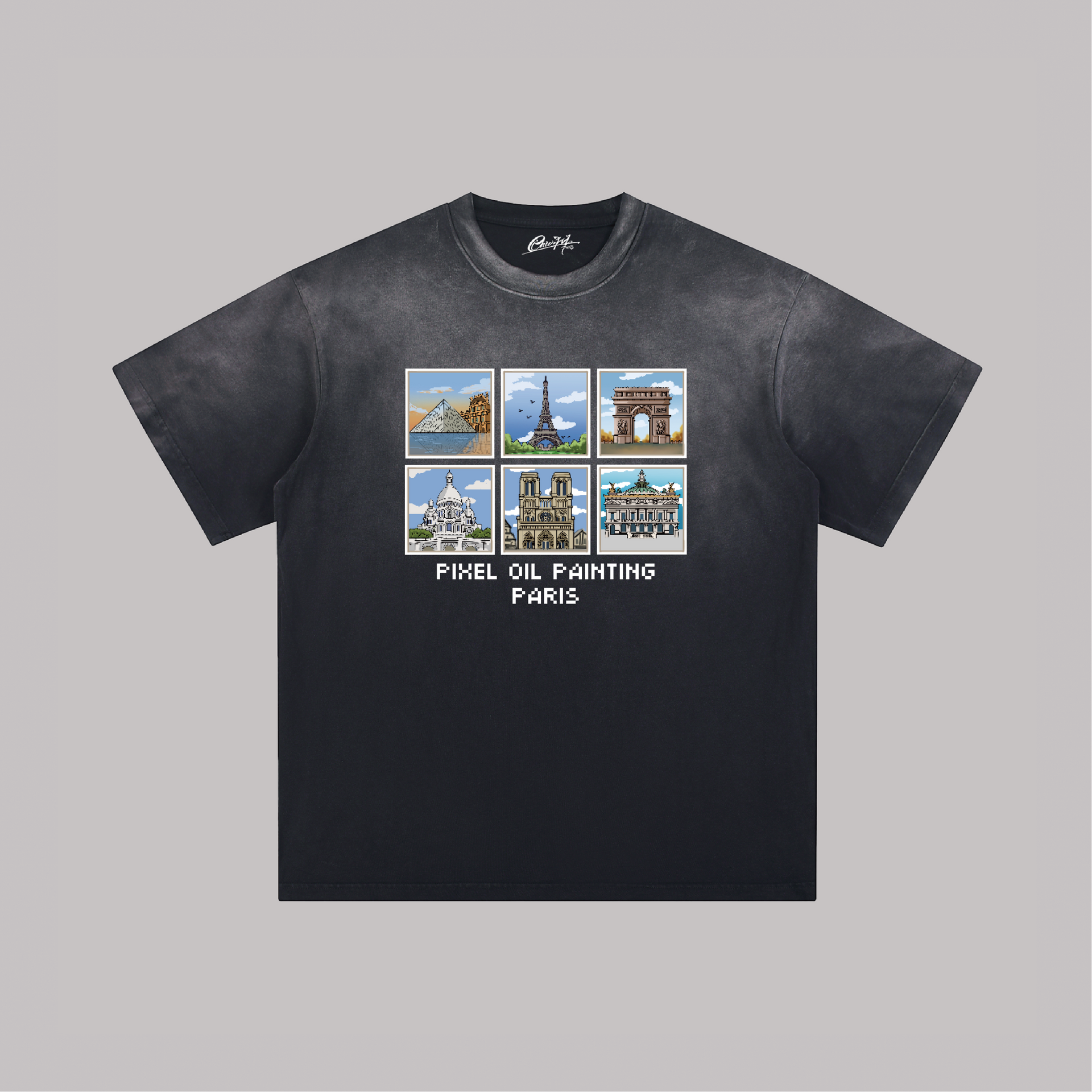 Pixel Monuments - Oversize Vintage Tee