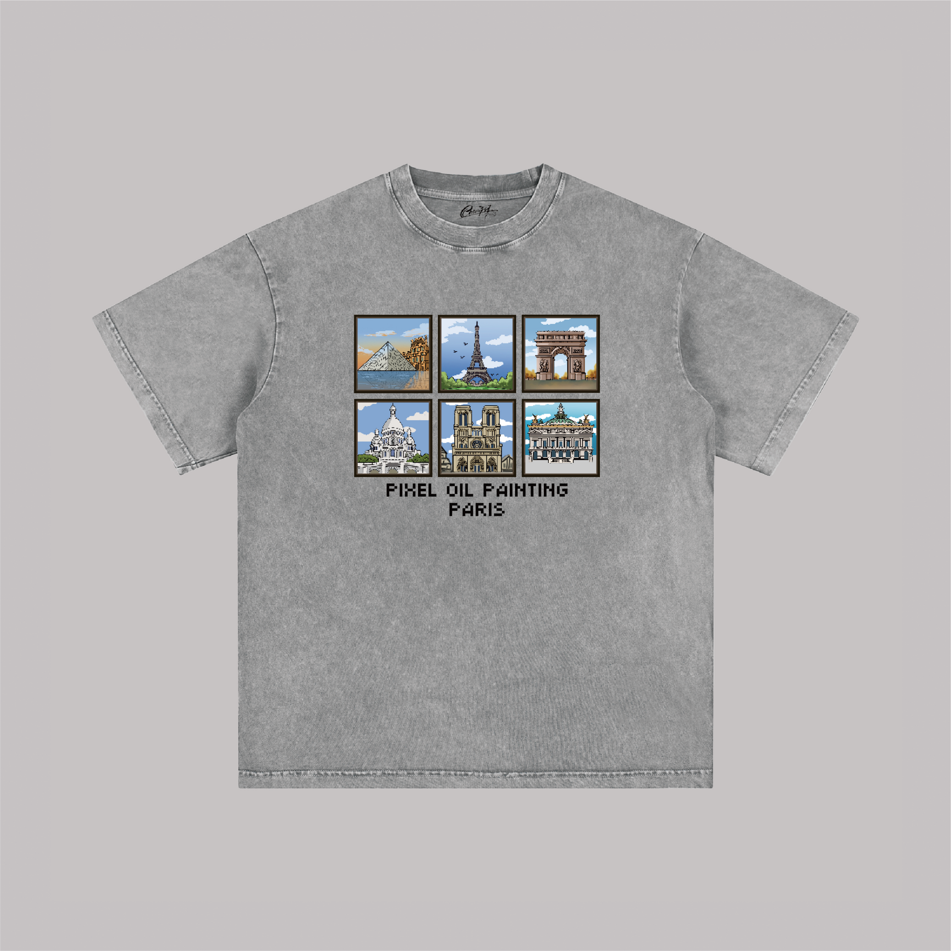 Pixel Monuments - Oversize Vintage Tee
