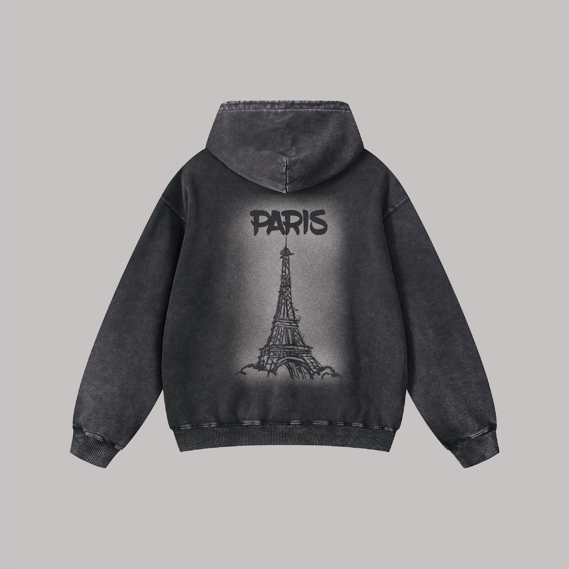 Paris sous la brume - Oversize Vintage Hoodie