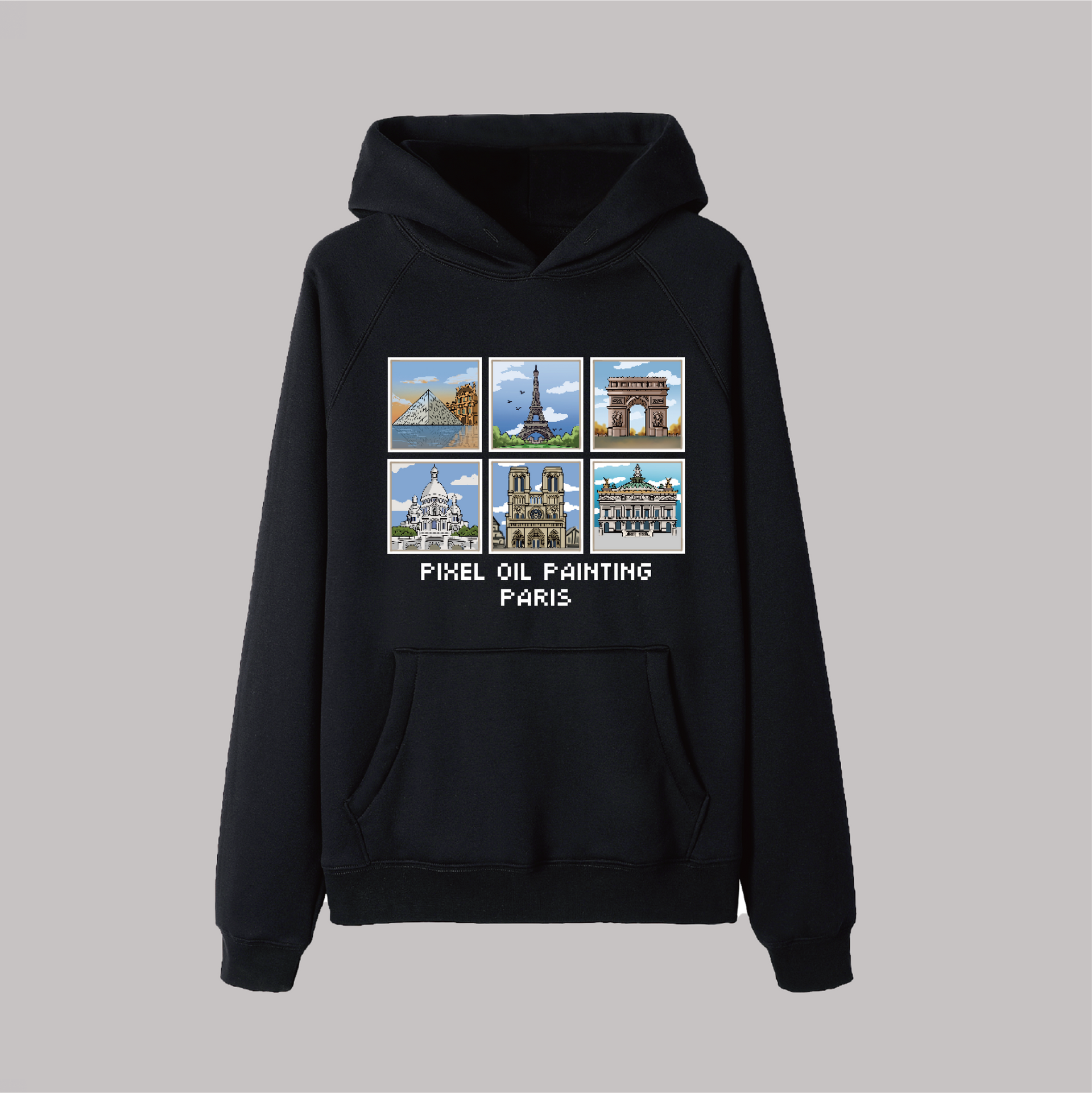 Pixel Monuments - Relaxed Hoodie