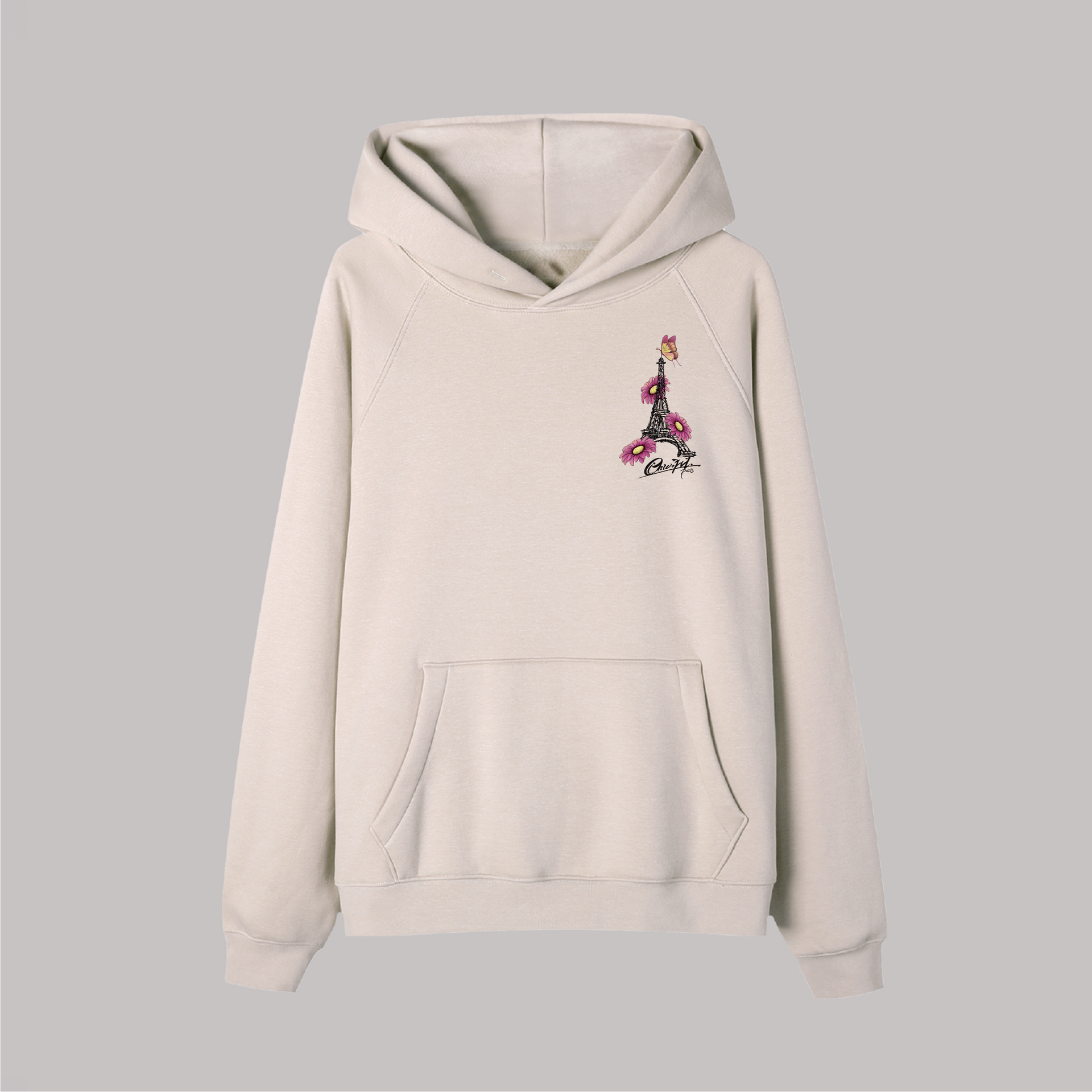 Paris Blossom - Relaxed Hoodie