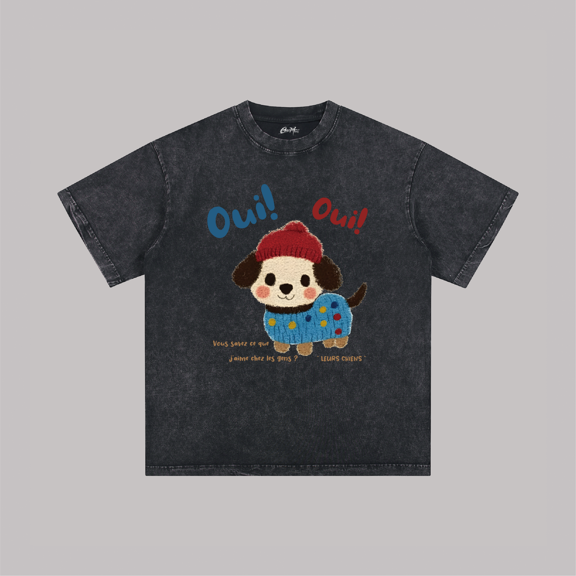Oui Oui Puppy - Oversize Vintage Tee