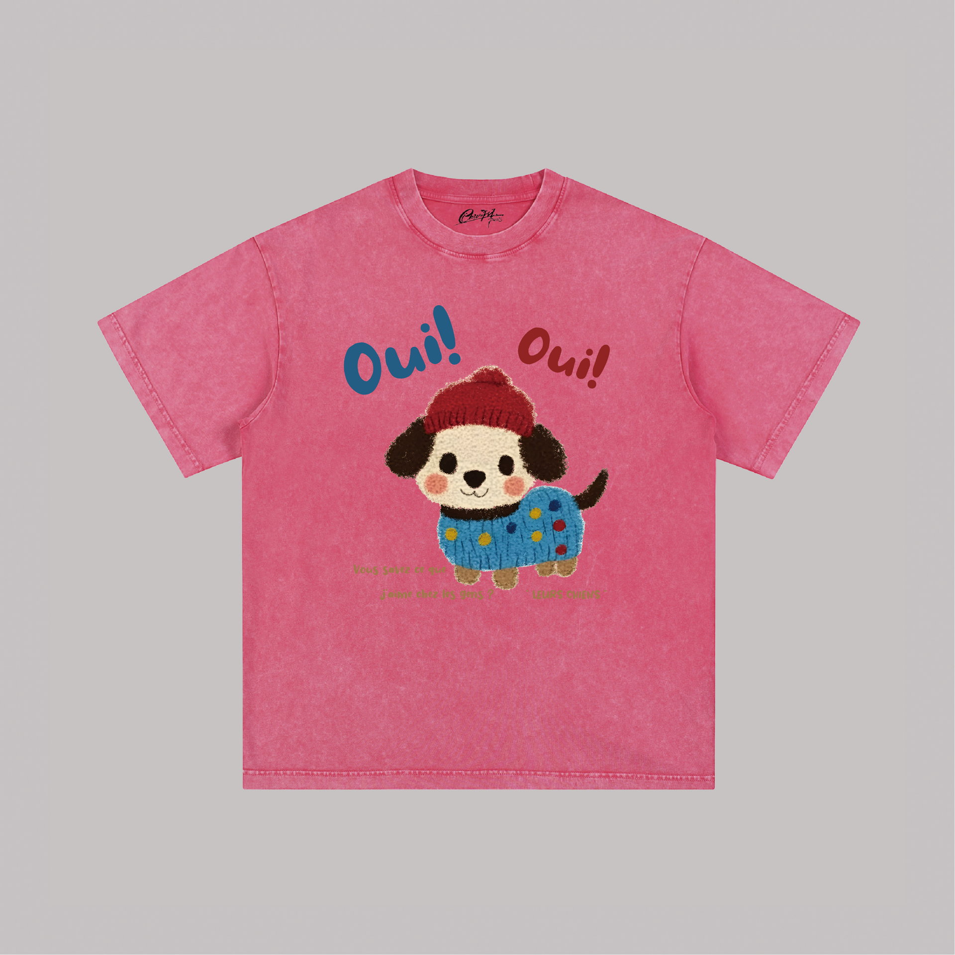 Oui Oui Puppy - Oversize Vintage Tee