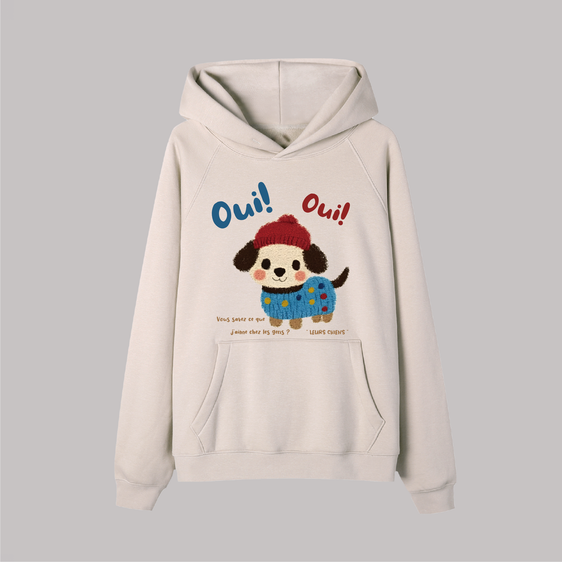 Oui Oui Puppy - Relaxed Hoodie